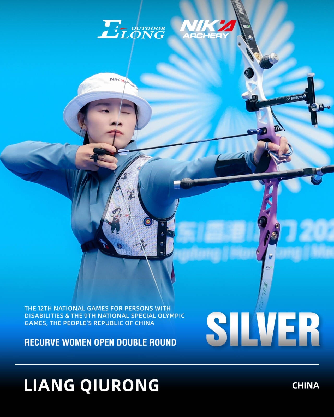 NIKA Archery Powers Liang Qiurong to 3 Para Games Medals (2 Silvers, 1 Bronze)
