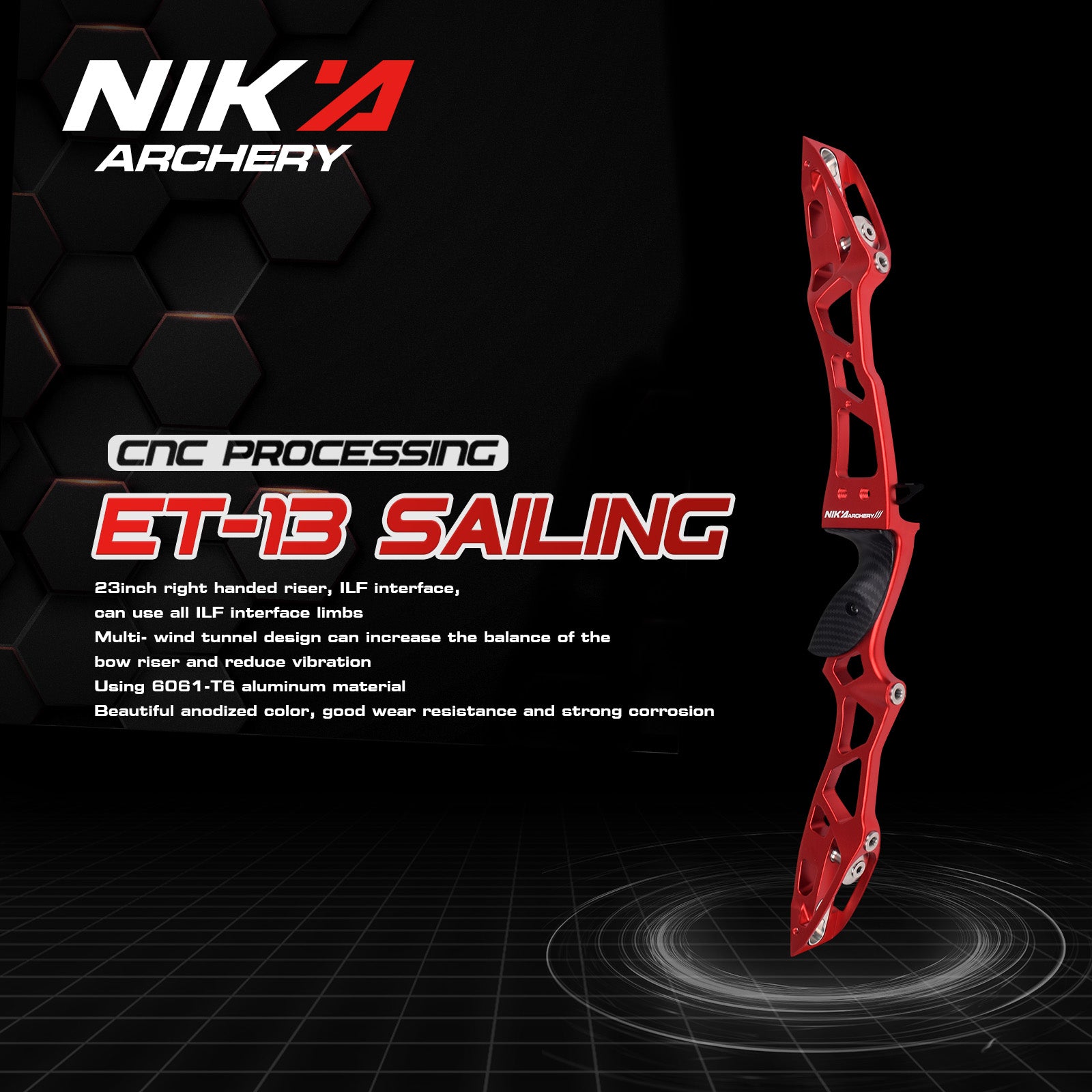 ET-13 Sailing 23inch ILF Recurve Riser for Right Hand