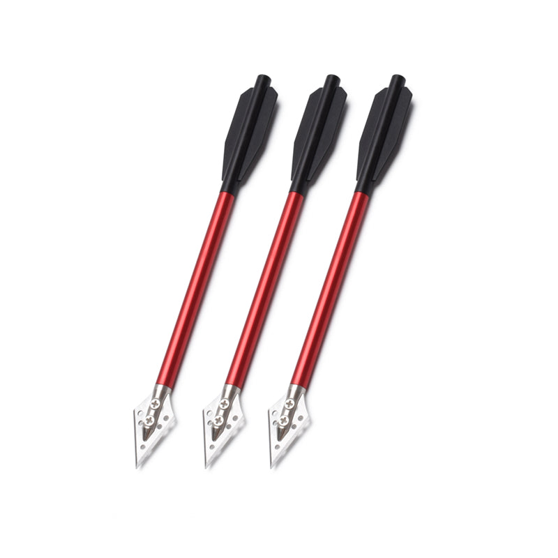 3/6PCS 6.3 Inch Aluminium Crossbow Bolts with Broadheads Steel Tips