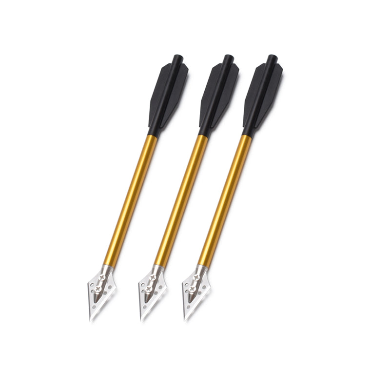3/6PCS 6.3 Inch Aluminium Crossbow Bolts with Broadheads Steel Tips