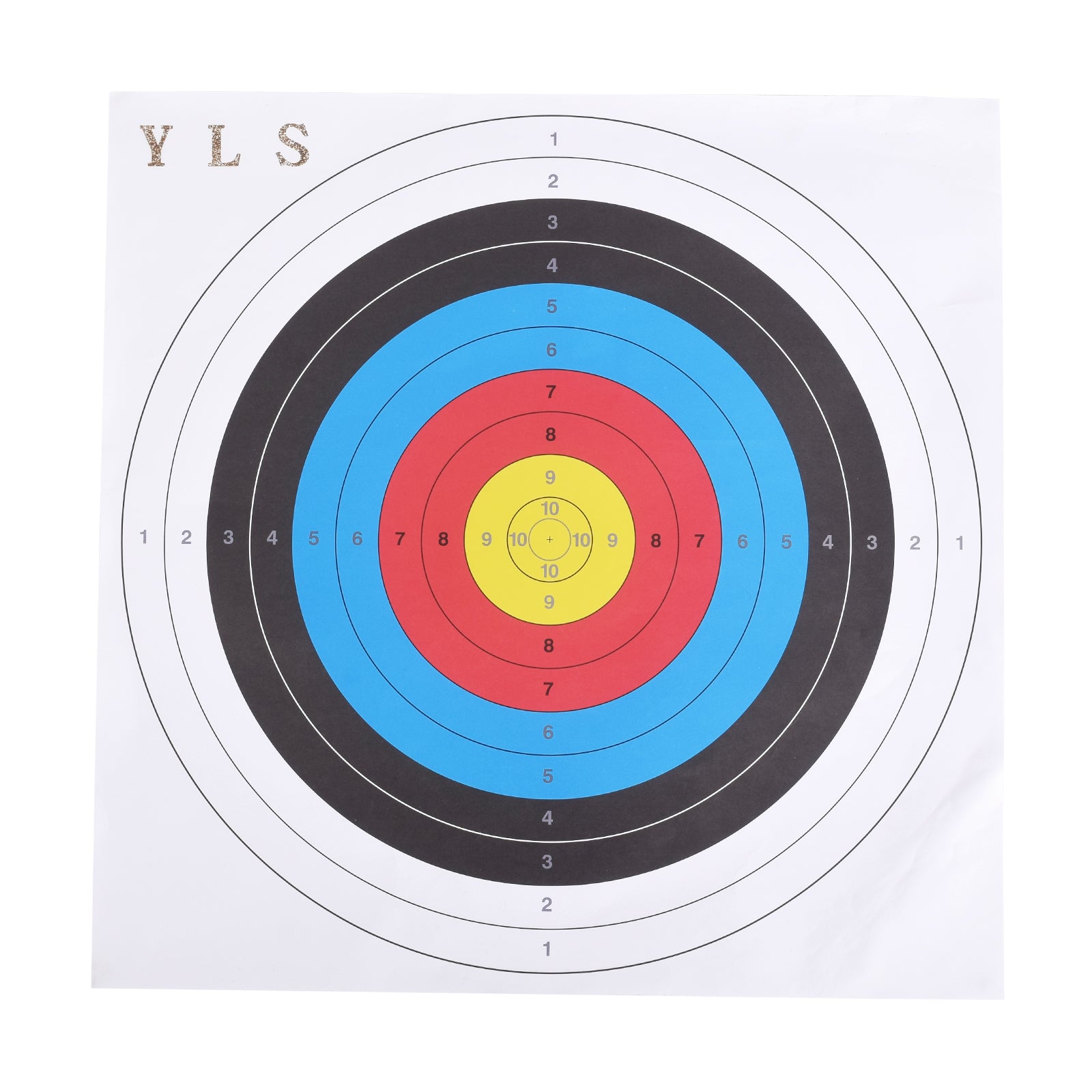 YLS Archery Target Paper 10-Ring for Hunting Shooting Training Practice 20pcs