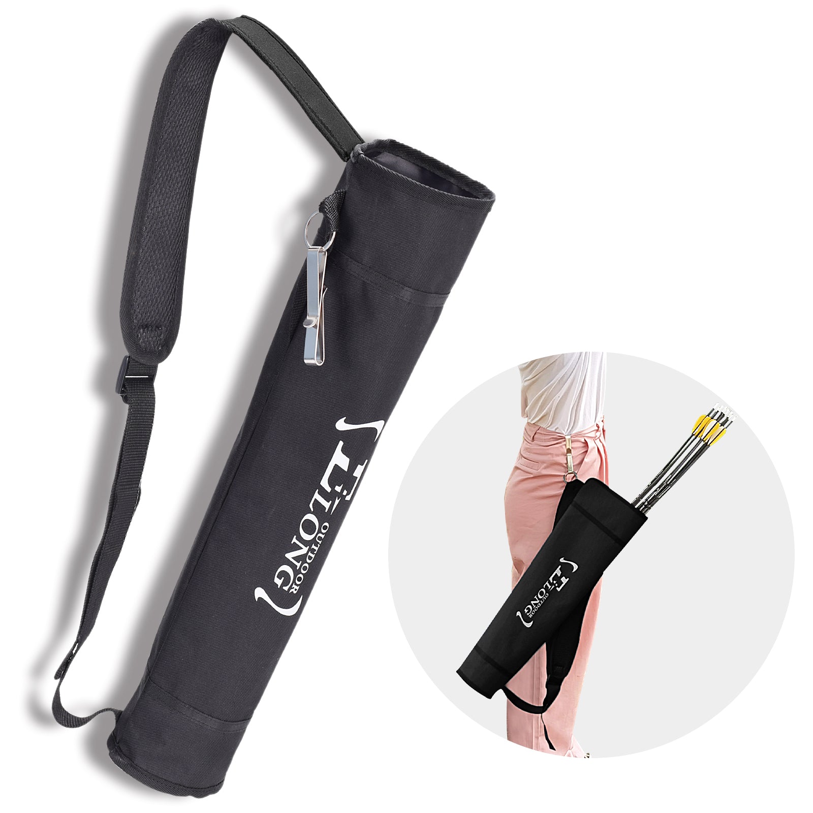 Archery Back Hip Arrow Quiver Arrows Holder Bag