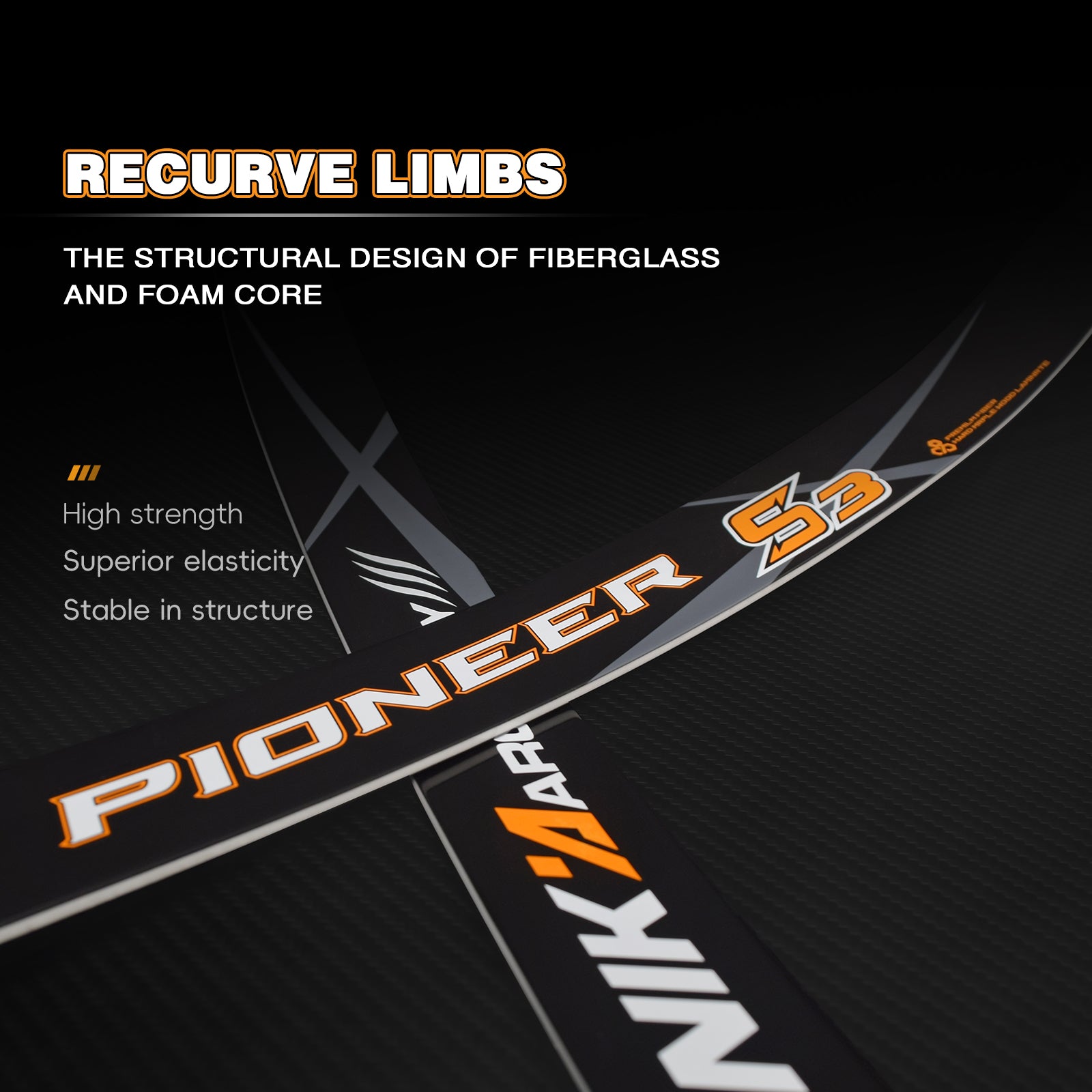 Nika Archery S3 Pioneer Foam Core ILF Recurve Limbs