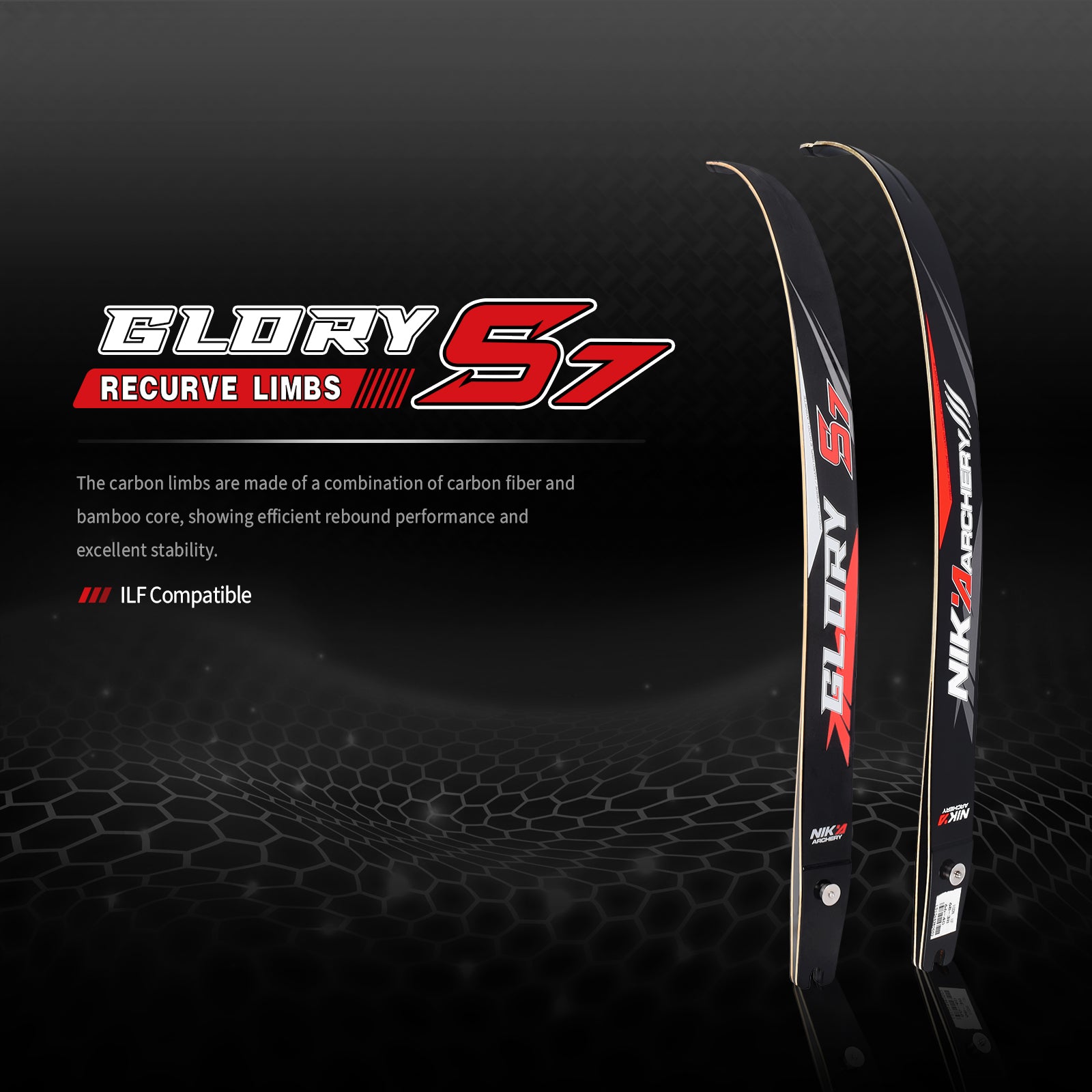Nika Archery S7 Glory Carbon ILF Recurve Limbs