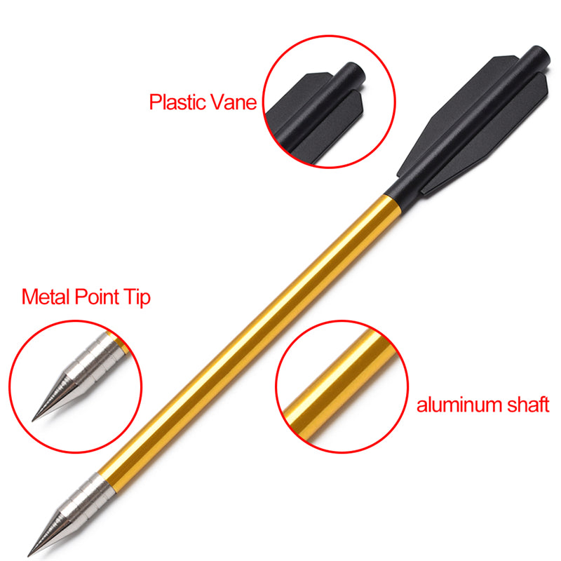 6.5 inch Crossbow Bolts Hollow Aluminum Carbon Steel Point