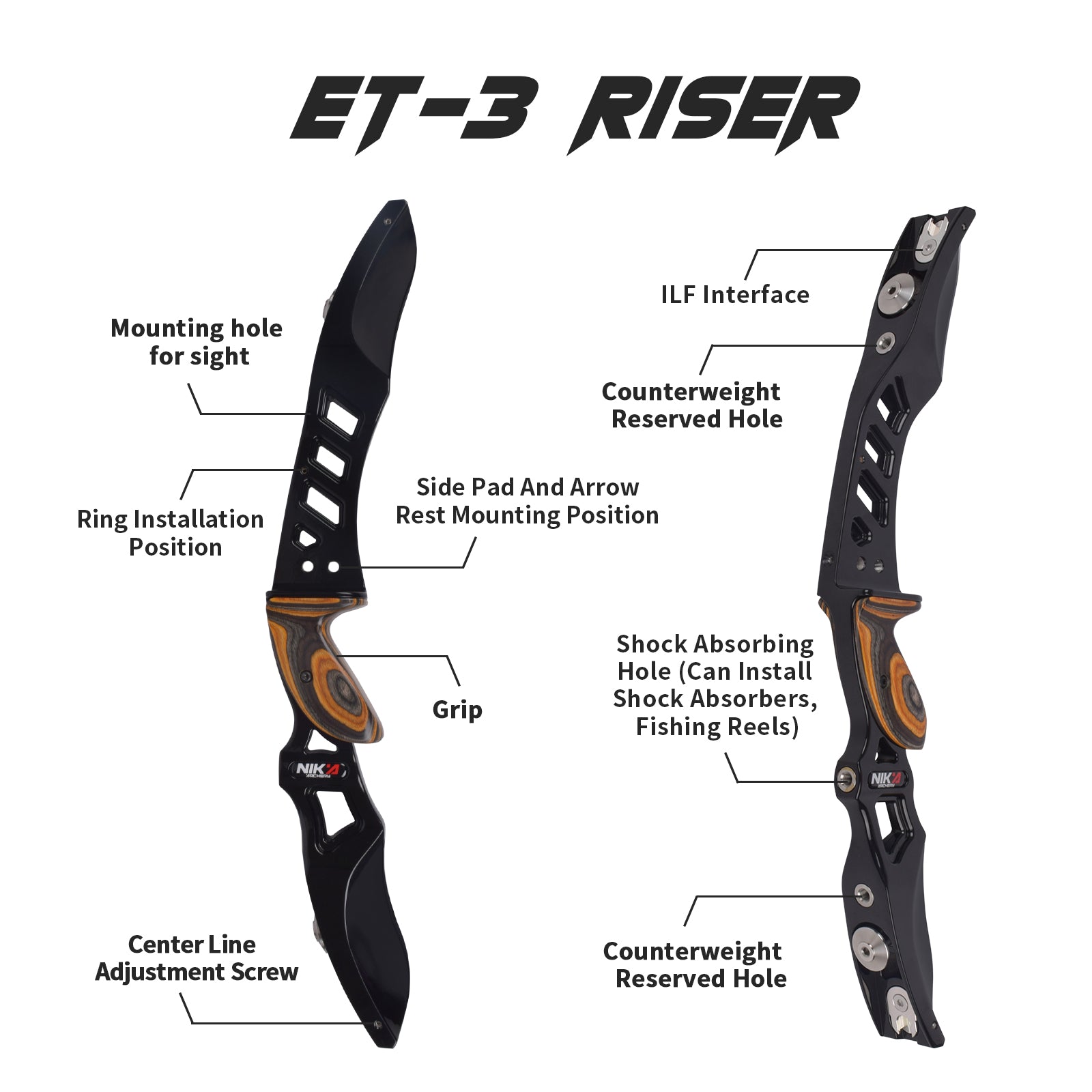 ET-3 21 inch ILF Recure Riser Magnesium Alloy for Left Hand