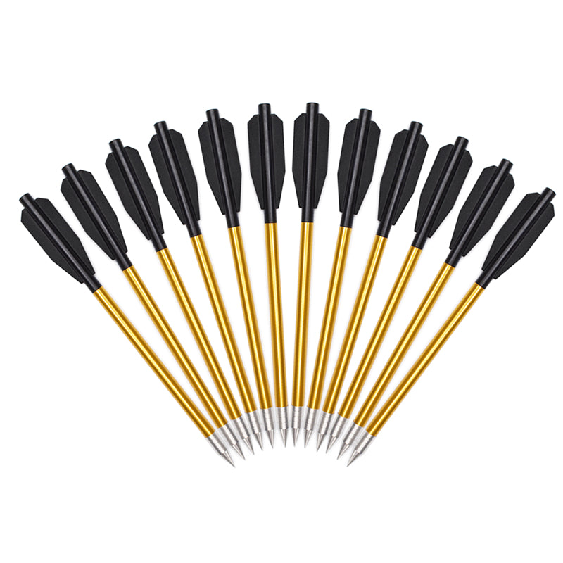 6.5 inch Crossbow Bolts Hollow Aluminum Carbon Steel Point