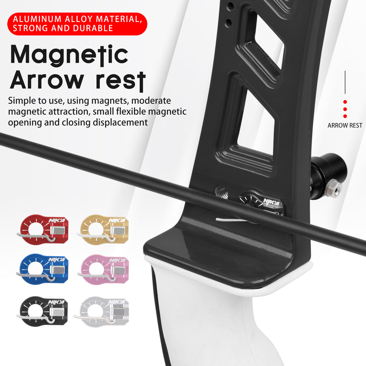 Nika Archery Magnetic Aluminum Arrow Rest