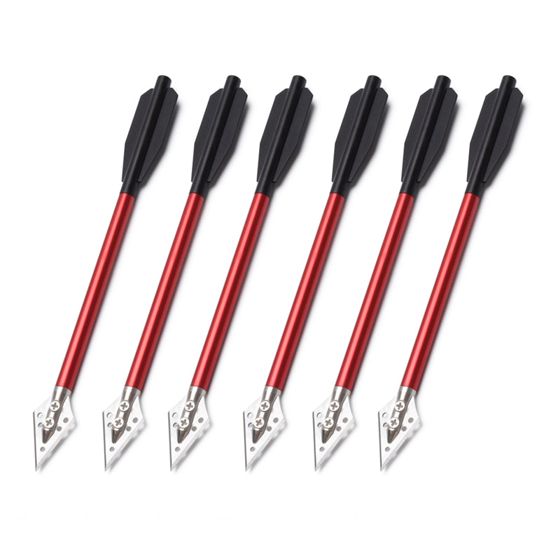 3/6PCS 6.3 Inch Aluminium Crossbow Bolts with Broadheads Steel Tips
