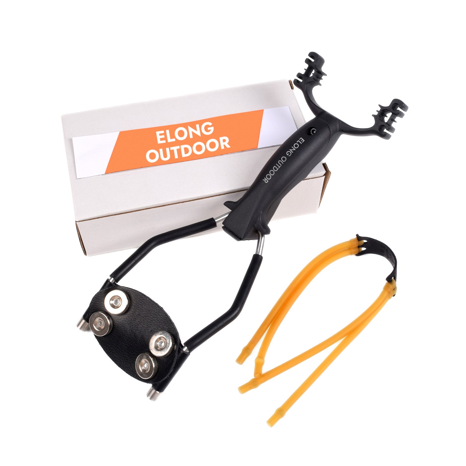 ELONG OUTDOOR Archery Slingshot Powerful Crossbow Hunting Sling Shot With Rubber Band