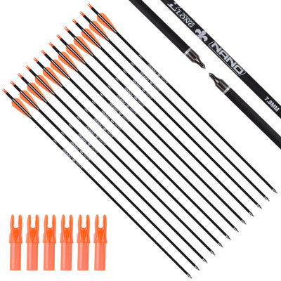 28-30 inch Carbon Arrow Archery Target Hunting Practice Arrows 12 pieces US