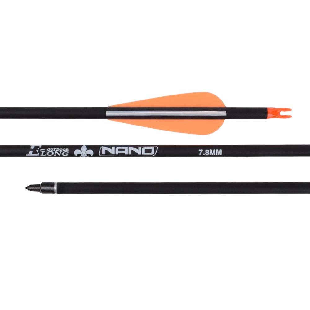 Youth Archery Carbon Arrows for Compound & Recurve & Traditional Bow (Pack of 12)