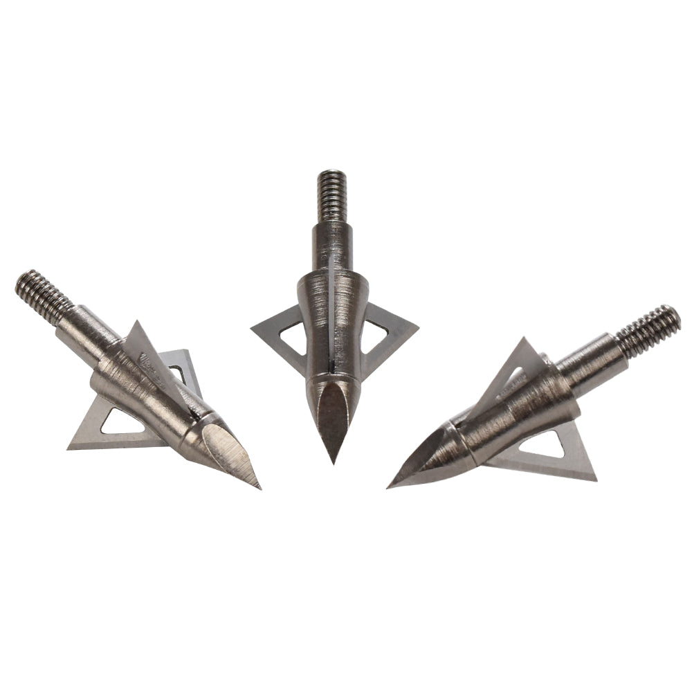 12pcs 100GR Stainless Steel Broadhead 3 Sharp Blades Arrowhead US
