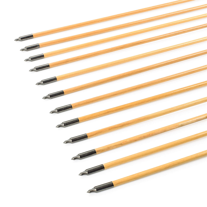 22-34 inch Wooden Arrow With Feather Archery Traditional Bow Shooting