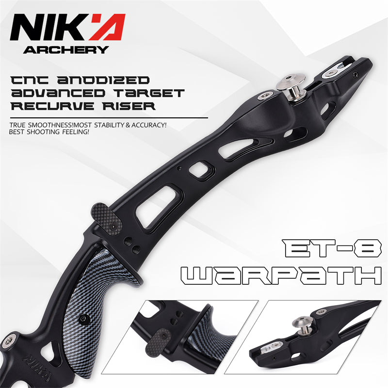 ET-8 68" Recurve Bow with 12-30LBS C1 Carbon Limb For Outdoor Sport Shooting Right Hand