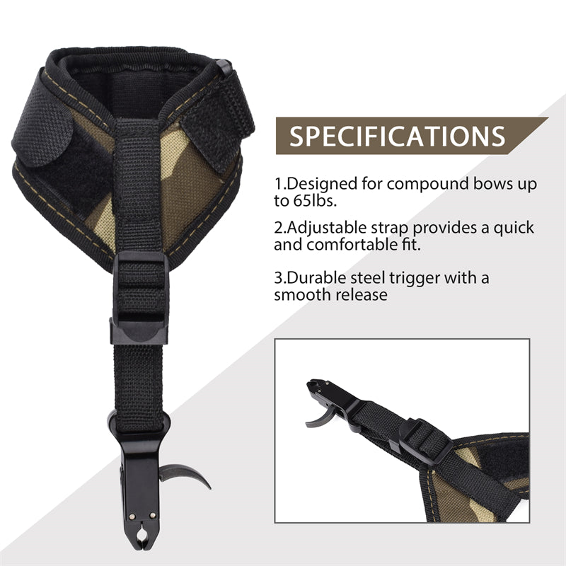 Camo Caliper Release Aid Trigger Wrist Strap US