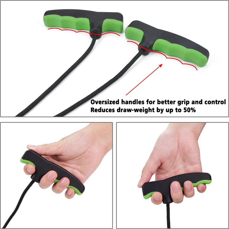 Archery Crossbow Cocking Device 3-Finger Cocker Rope DoubleT Handle Strings US