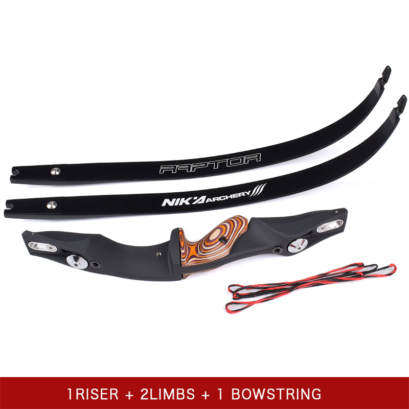 ET-1 60" Recurvebogen 17"ILF Riser mit Raptor 20-55lbs Wurfarm für die rechte Hand