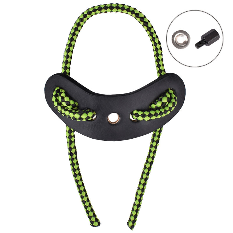 Wrist Sling Leather Metal Gromet Archery Compound Bow Shooting Equipment
