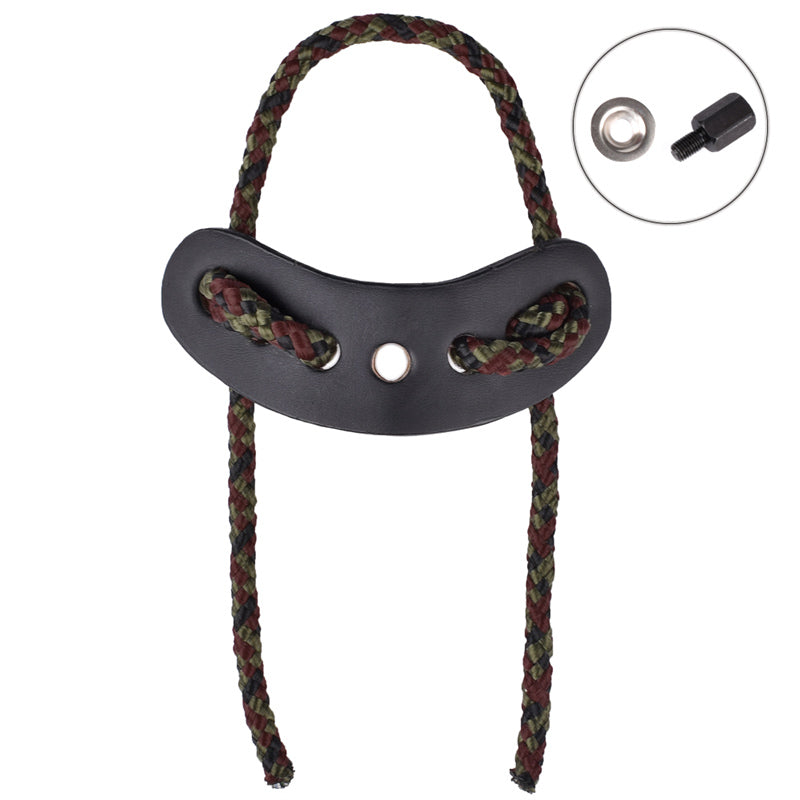 Wrist Sling Leather Metal Gromet Archery Compound Bow Shooting Equipment