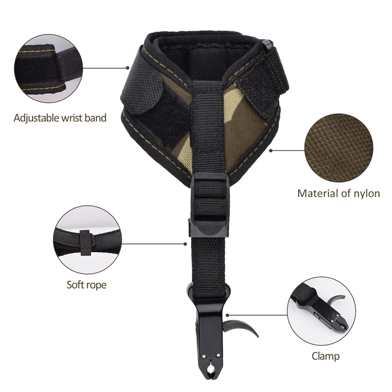 Camo Caliper Release Aid Trigger Wrist Strap US