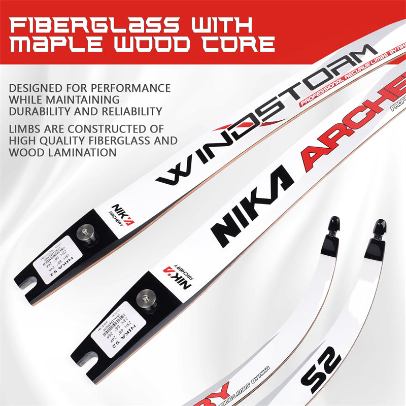 S2 Archery Recurve Limb For Recurve Bow 68"@25H