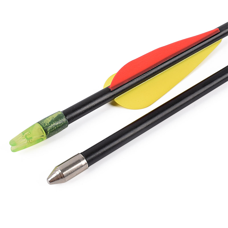 22-36 Zoll ID 5 mm Fiberglaspfeil Bogenschießen Recurvebogenschießen mit 12 Stück/Karton