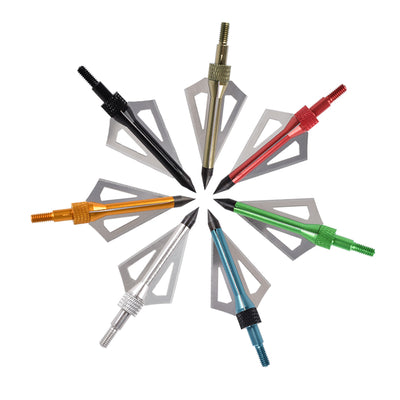 100gr Archery Hunting Tips Broadheads Screw Points 12Pack