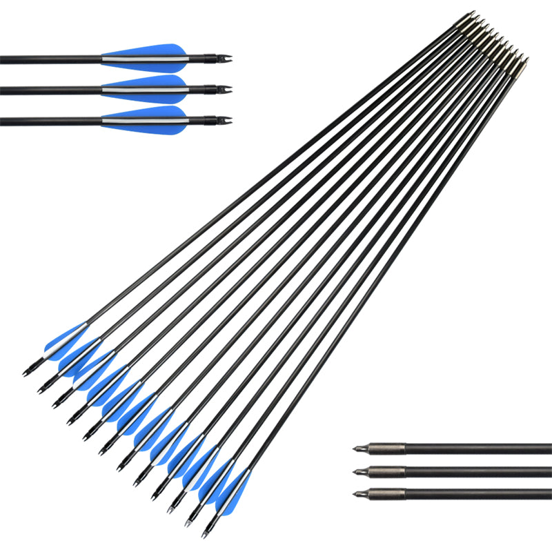 22-36 Zoll ID 6 mm Fiberglas-Schaftpfeil für Bogenschießen, Outdoor-Sportschießen