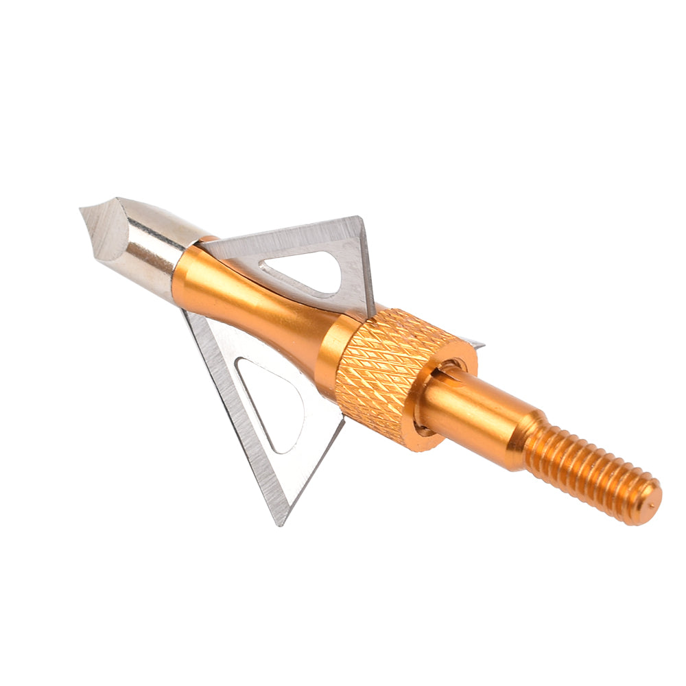 6X Broadheads Archery Hunting Arrowhead 100Gr 3 Blades with Case US