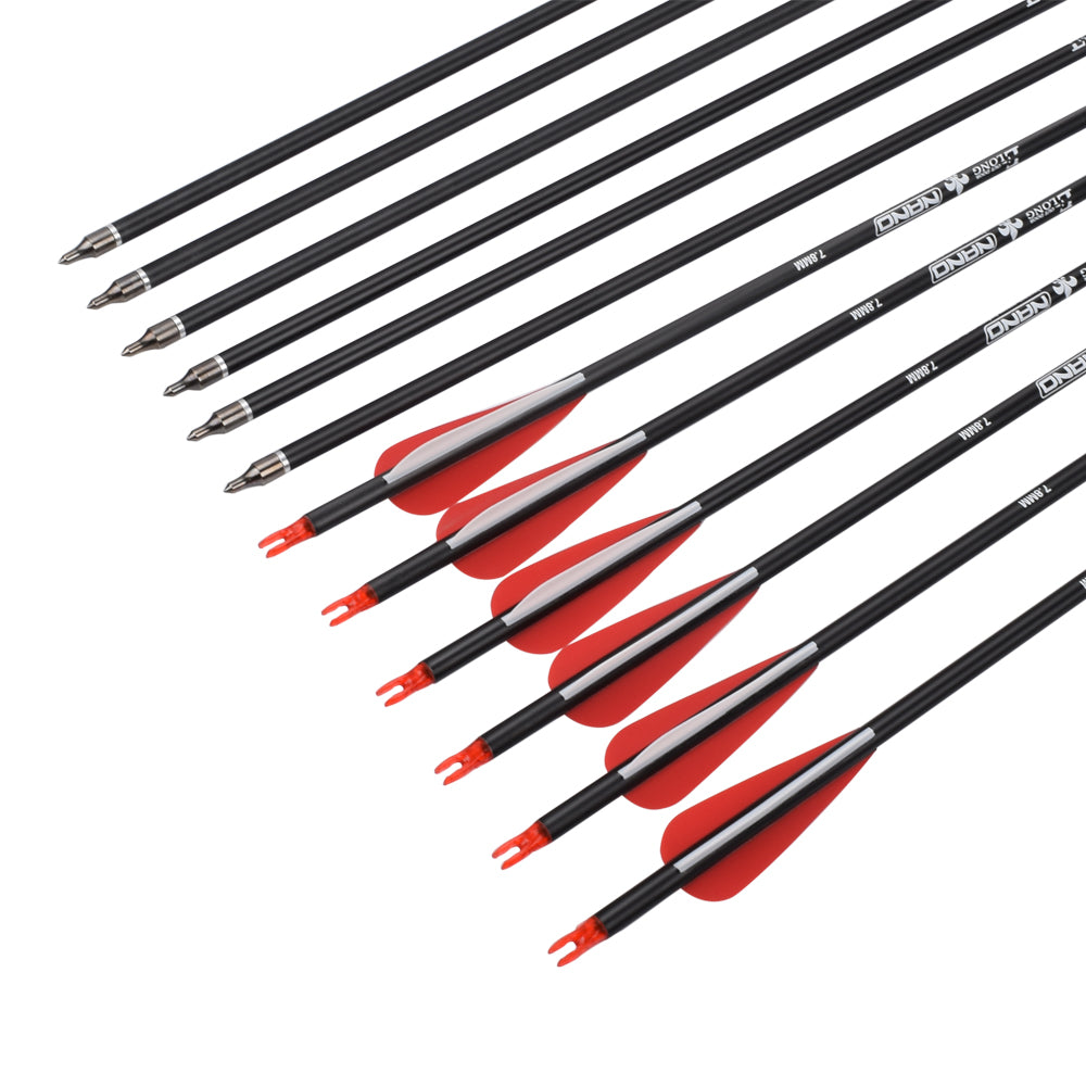 Youth Archery Carbon Arrows Target Hunting Shooting (Pack of 12)
