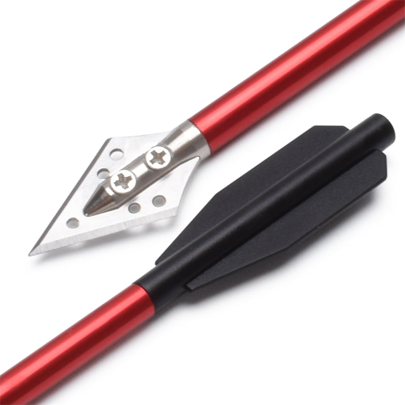 3/6PCS 6.3 Inch Aluminium Crossbow Bolts with Broadheads Steel Tips