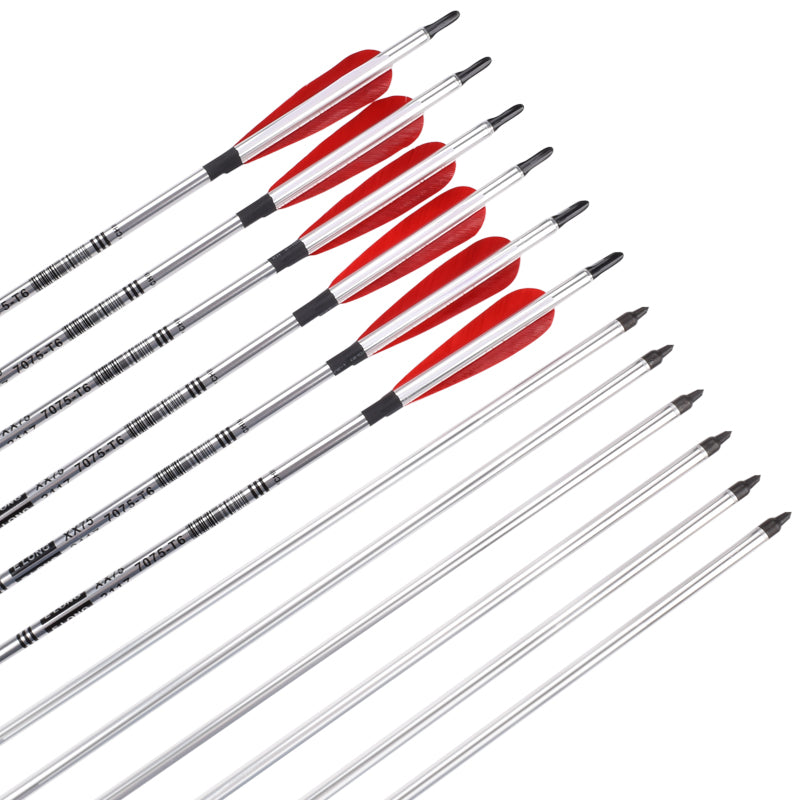 22-34 inch Aluminum Arrow Turkey Feather Archery Shooting Practice