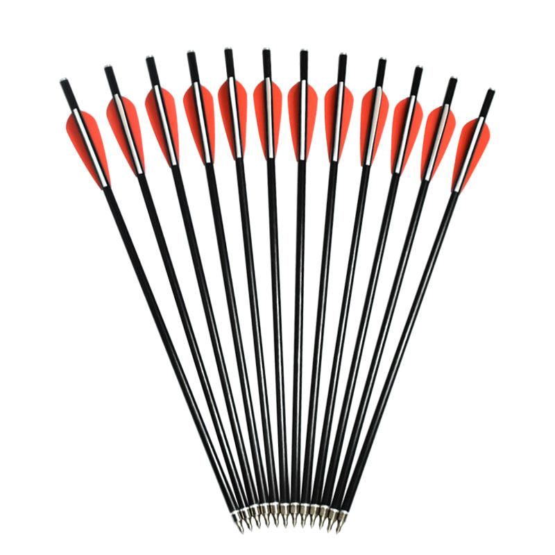 12 Stück 14–18 Zoll Bogenschießen-Jagdpfeile Fiberglas-Armbrustbolzen