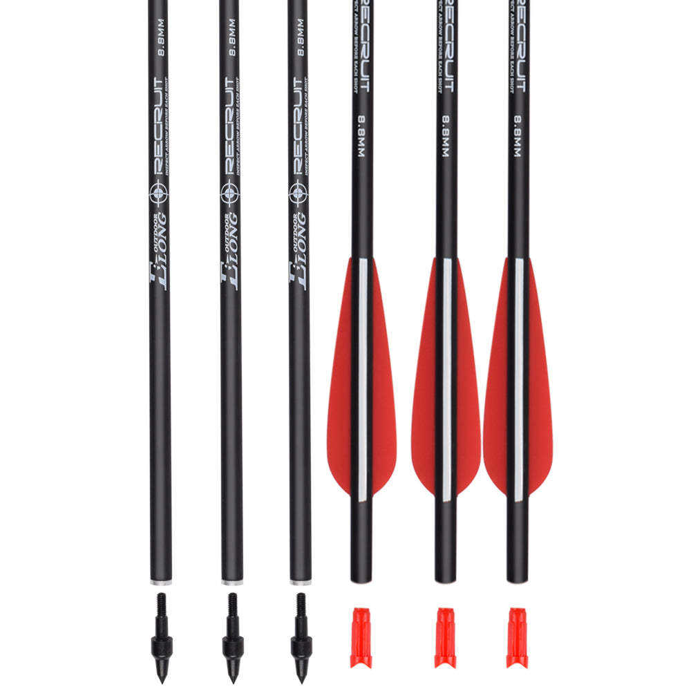 12pcs 16/18/20/22" Archery Carbon Arrows For Crossbow Bolts