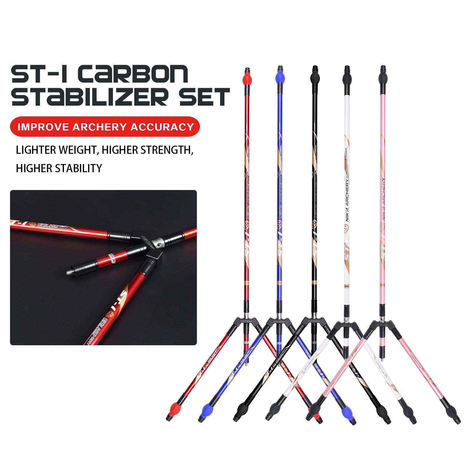 ST-1 Carbon Stabilizer Set Archery Bow Accessories For Shooting