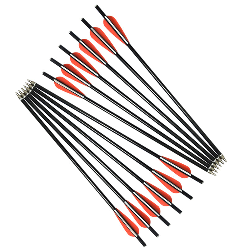 12 Stück 14–18 Zoll Bogenschießen-Jagdpfeile Fiberglas-Armbrustbolzen