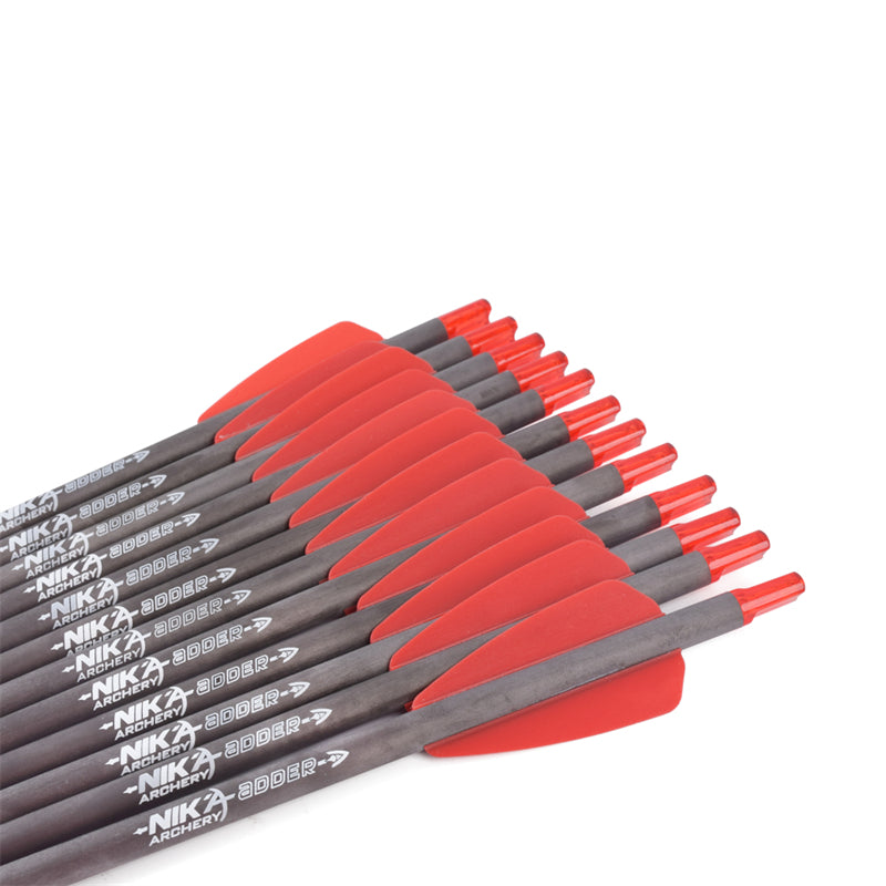 3/6pc 7.5" Carbon Crossbow Bolts with Broadheads for Cobra R9 Bow