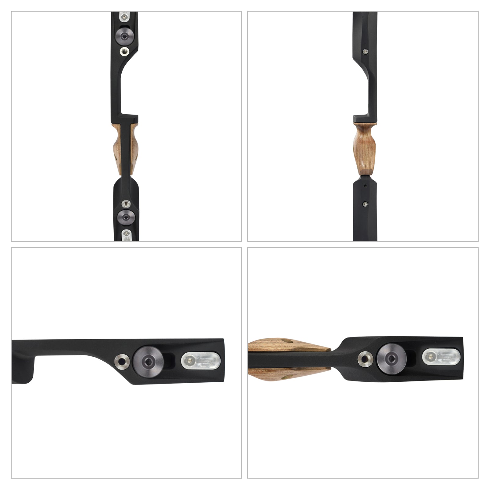 60" Bogenschießen Recurvebogen ET-1 ILF Riser mit N3 Kohlefaser-Gliedmaßen Recurvebogen-Gliedmaßen 16-50 lbs für die rechte Hand