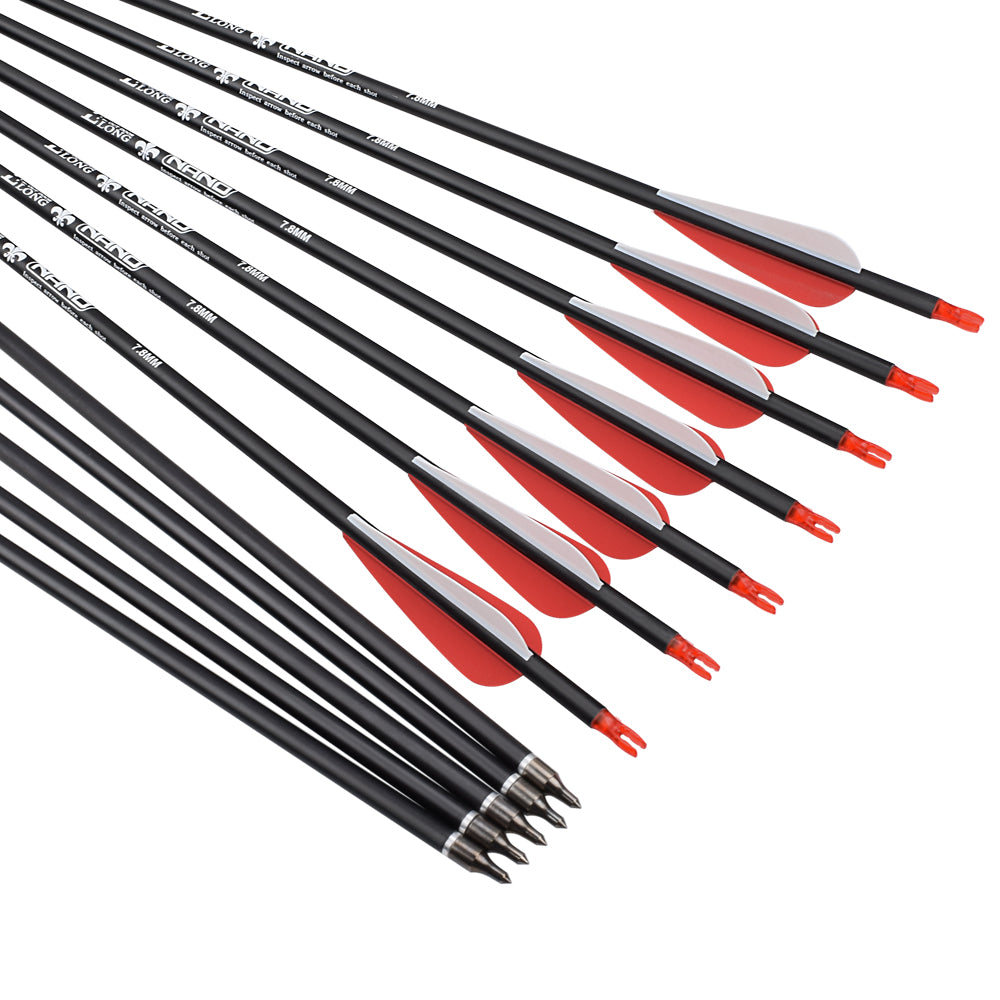 Youth Archery Carbon Arrows Target Hunting Shooting (Pack of 12)
