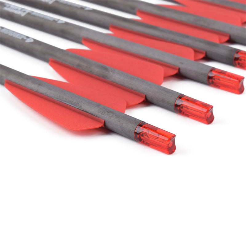 3/6pc 7.5" Carbon Crossbow Bolts with Broadheads for Cobra R9 Bow