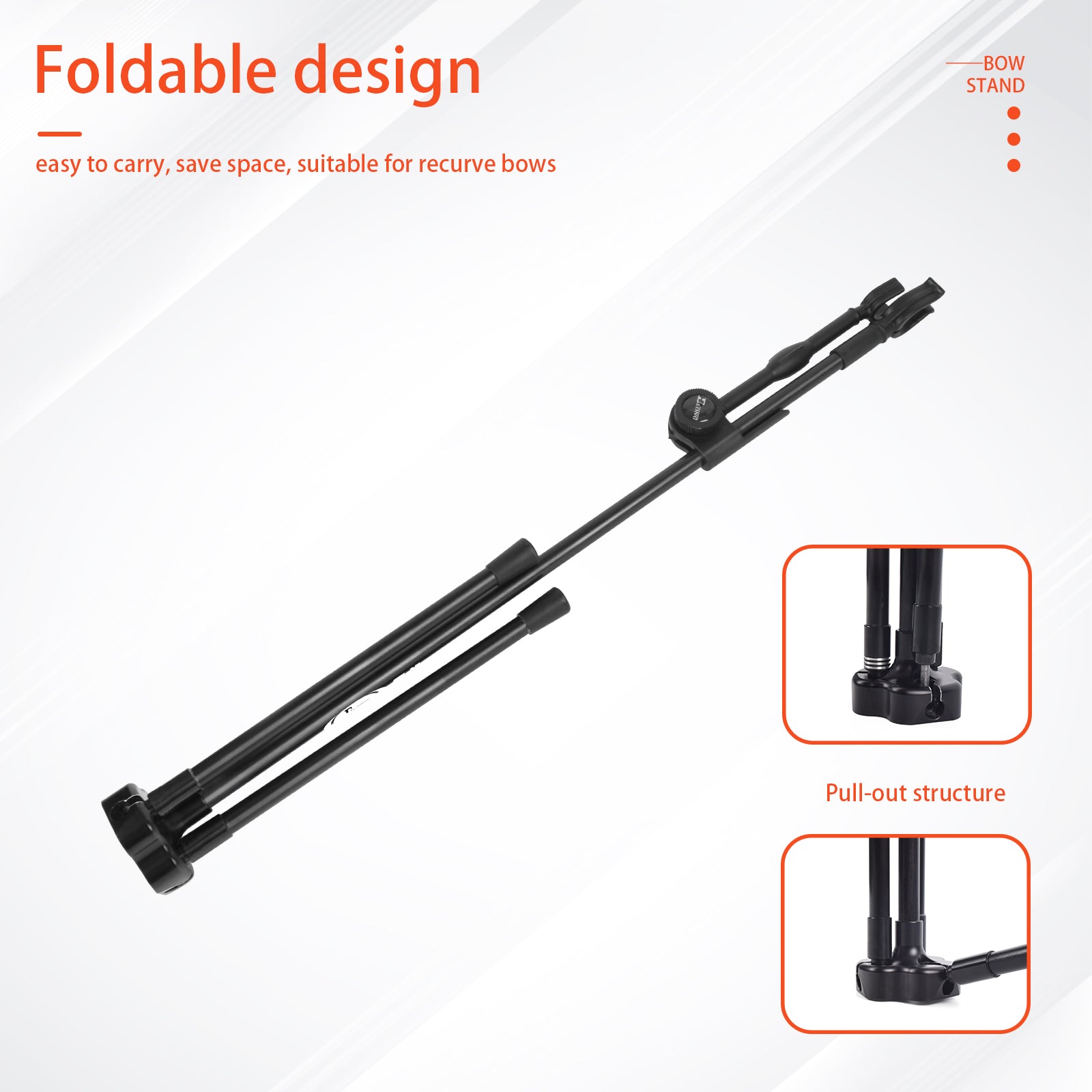 Portable Bow Stand Archery Accessory Recurve Bow Stand Holder Folable Fiberglass Bow Rack Bolding Bow