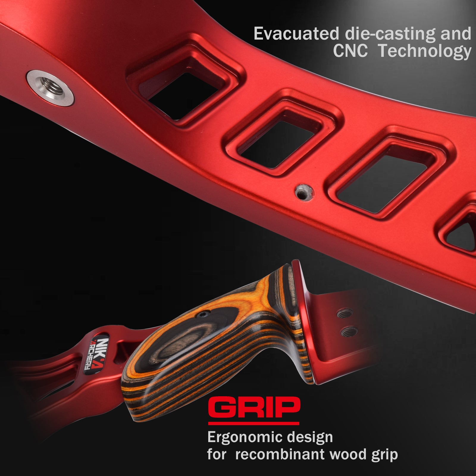 ET-3 ILF Riser with S2 Laminated Limbs Recurve Bow Target Shootig for Right Hand