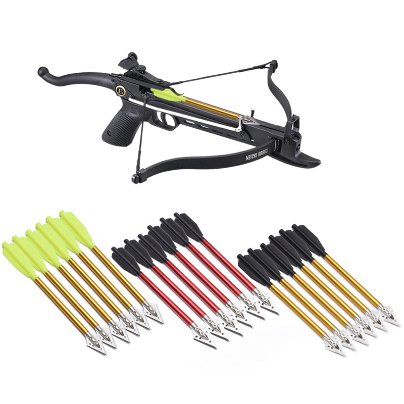 3/6PCS 6.3 Inch Aluminium Crossbow Bolts with Broadheads Steel Tips