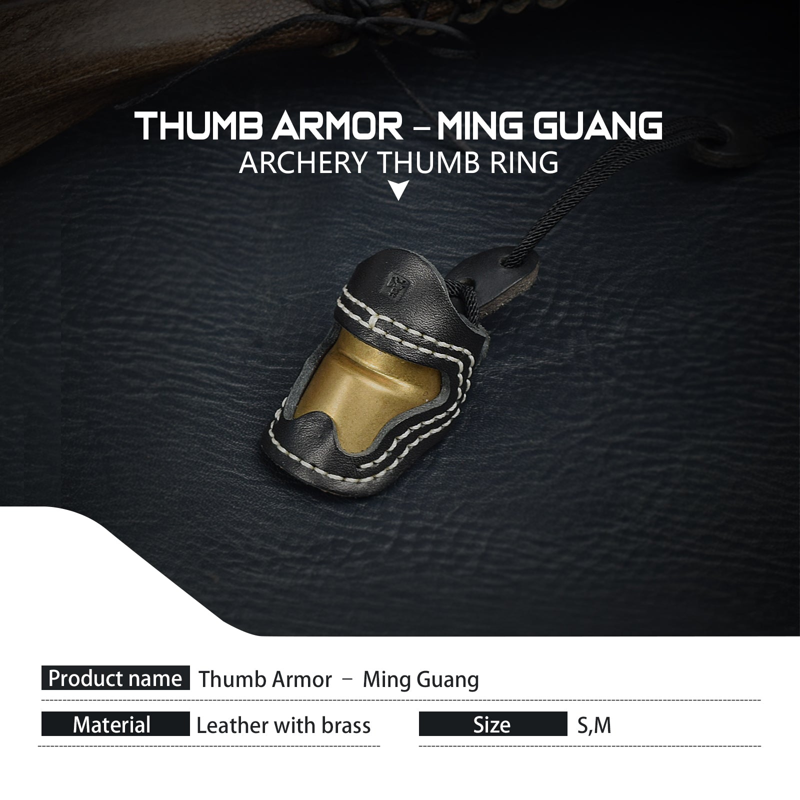 Armor Ming Guang Archery Thumb Ring And Wrist Strap Archery Finger Protector