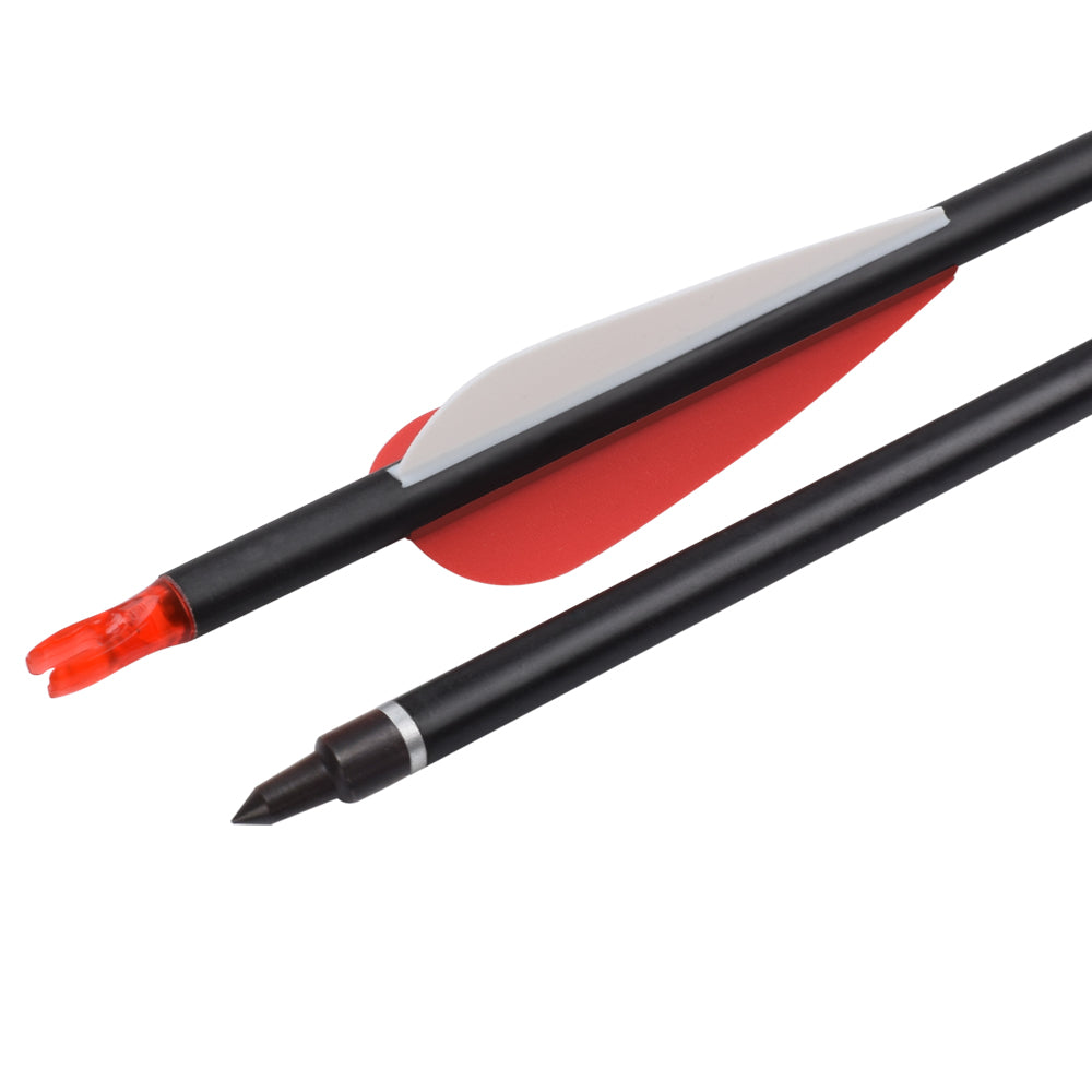 12pcs 28inch Carbon Arrow Archery Target Hunting with 6 Extra Nocks US