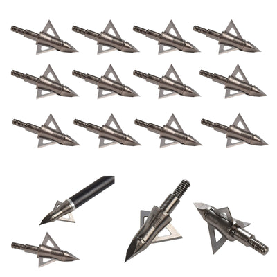 12pcs 100GR Stainless Steel Broadhead 3 Sharp Blades Arrowhead US