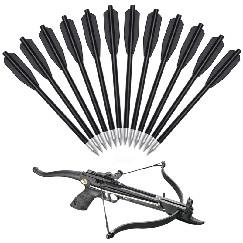 12pcs 6.3inch Pistol Mini Crossbow Bolts for 50-80lbs