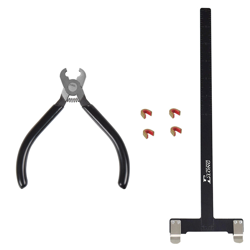 ELONG OUTDOOR Archery Bowstring Nocking Points, Pliers, T Shape Ruler Bow Square Tools Set