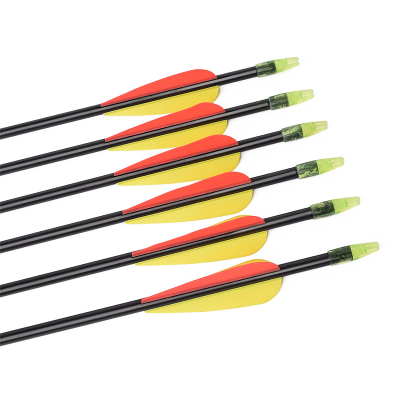 22-36 Zoll ID 5 mm Fiberglaspfeil Bogenschießen Recurvebogenschießen mit 12 Stück/Karton